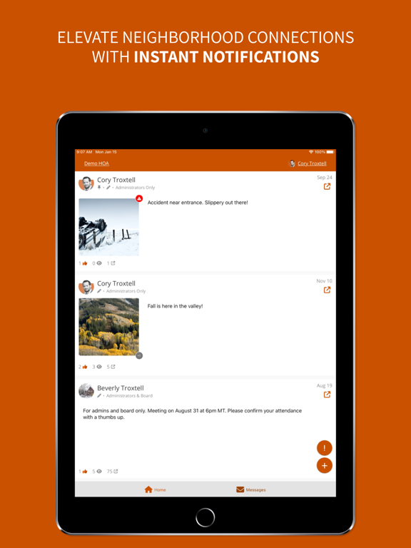 InsideHOA iPad screenshot 1 - Lifestyle app