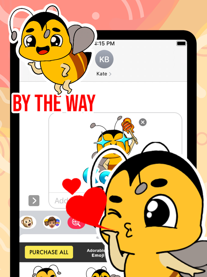 Adorable Honey Bee Emoji