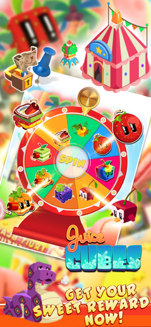 ‎Juice Cubes match 3 game Screenshot