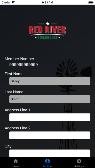 Red River Steakhouse Rewards Screenshot