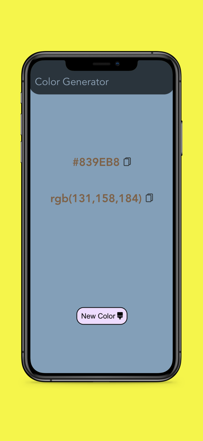 Color Generator Hex  RGB