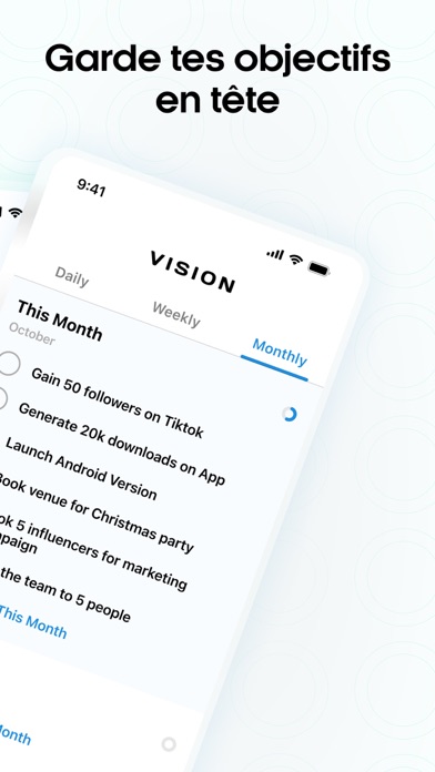 Screenshot #2 pour Goal Tracker - Vision