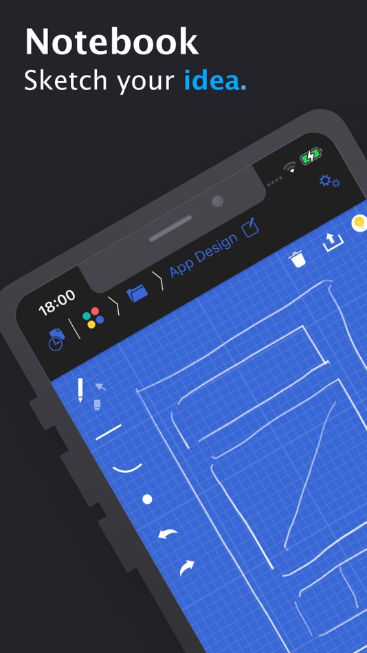#1. Blue Sketch - Handwritten note (iOS) От: Hituzi ANDO