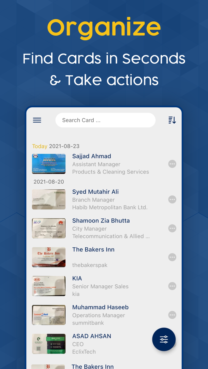 Business Card Scanner  Reader