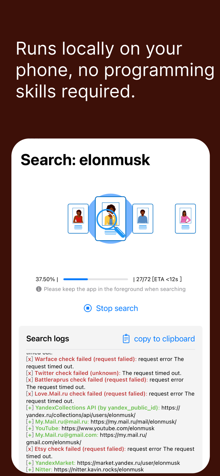 Maigret: username osint tools screenshot 3