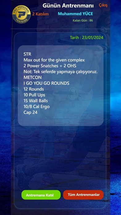 Pro Personal Training Screenshot