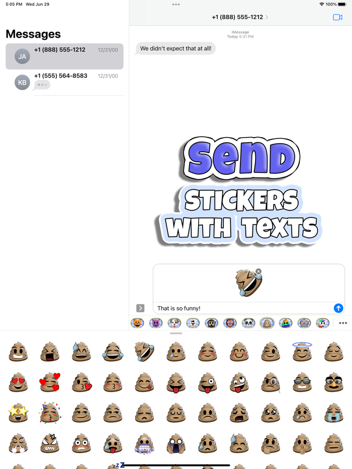 Sticky Moji Poop Stickers