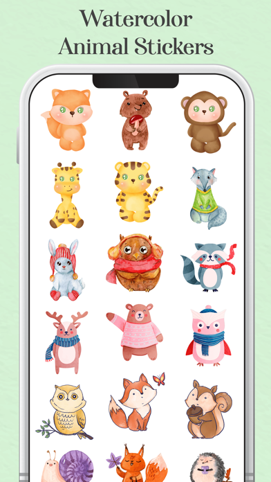 WaterColor Animals Stickers Screenshot