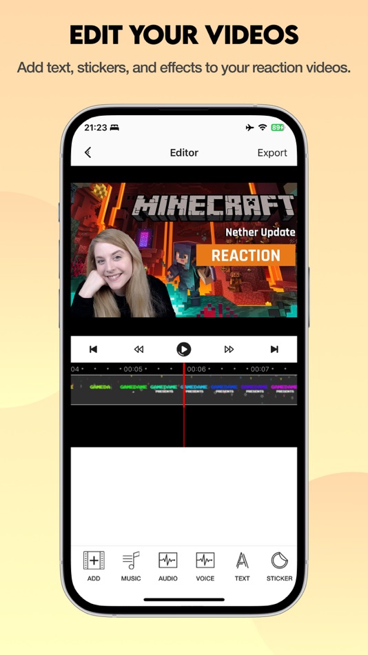 #2. Video Reaction Maker Face Edit (iOS) By: DF Vietnam Company Limited