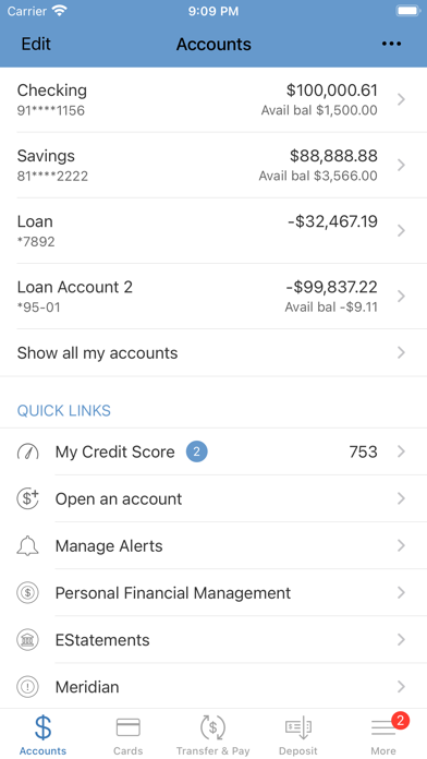 Citizens Bank & Trust Co. Mob. Screenshot