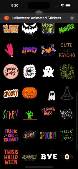 Game screenshot Halloween: Animated Stickers apk