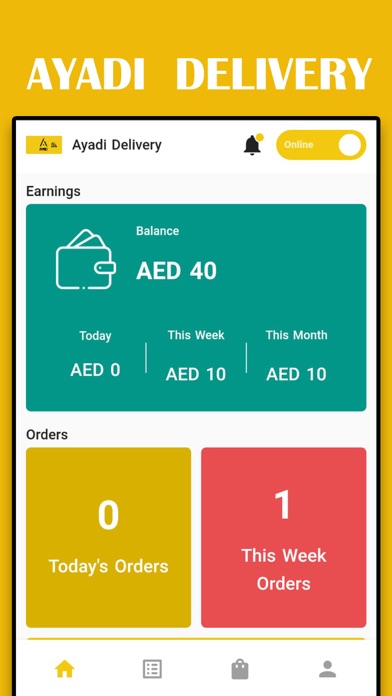 Ayadi delivery Screenshot