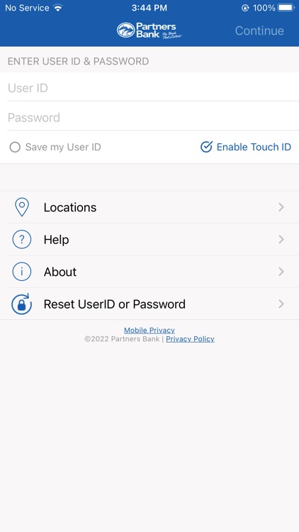 Partners Bank Mobile