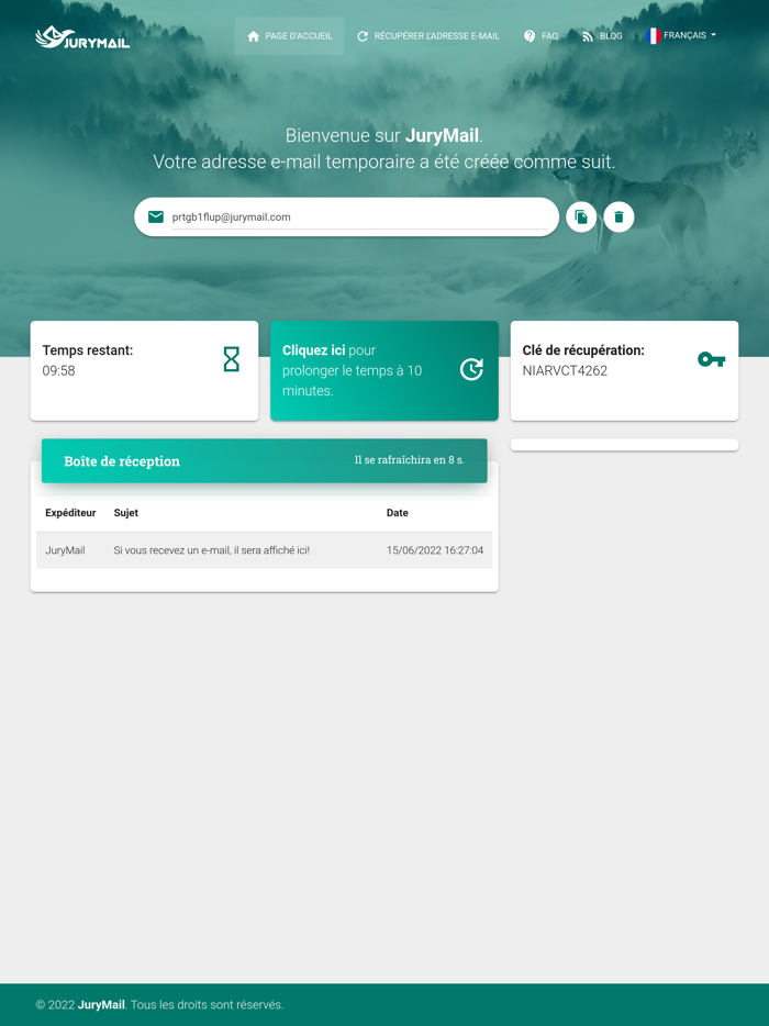 10 Minute Temp Mail  JuryMail
