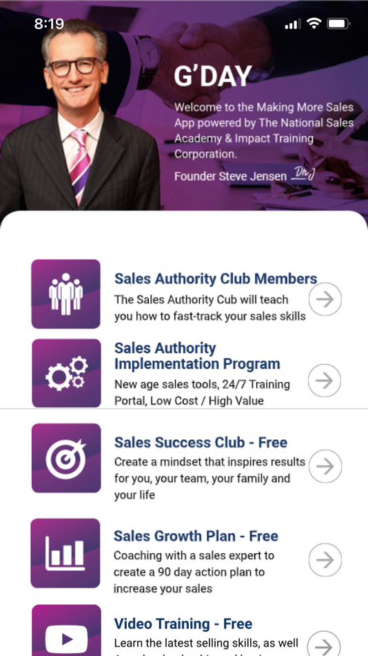 #1. Making More Sales App (iOS) By: Steve Jensen