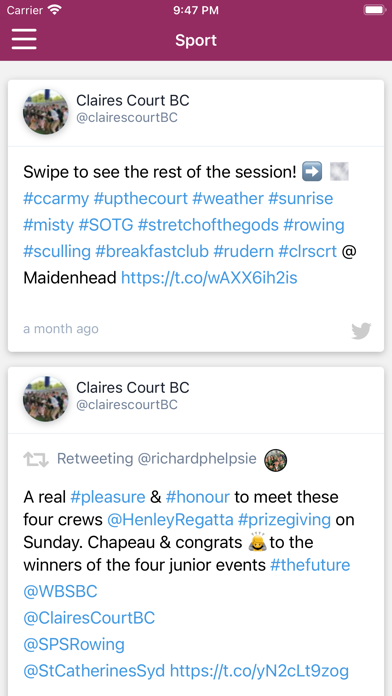 Claires Court App Screenshot
