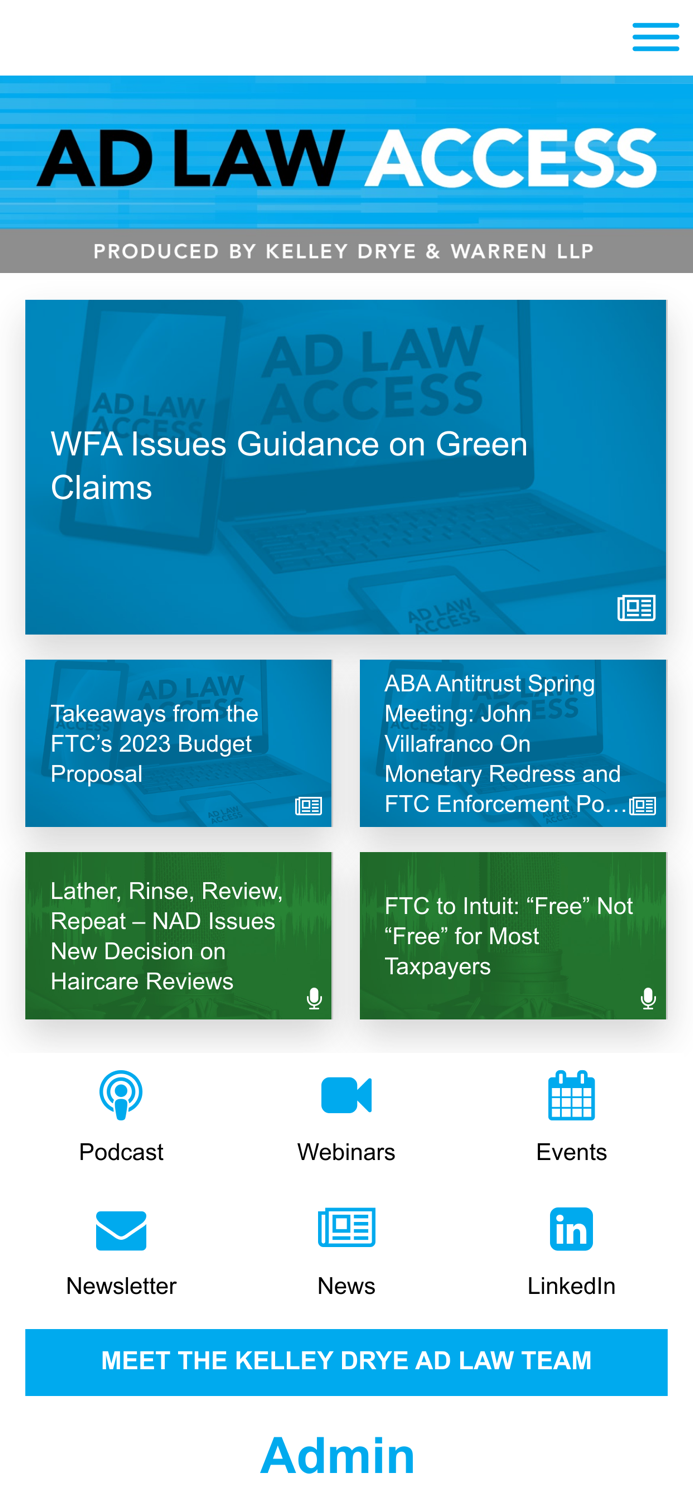 Kelley Drye AD Law Access