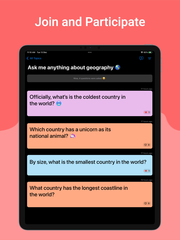 Live Questions - Ask Anything