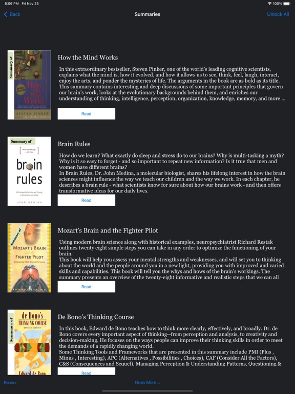 The Better Brain Library iPad screenshot 4 - Book app