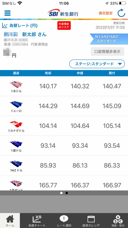 SBI新生銀行 外貨預金アプリ