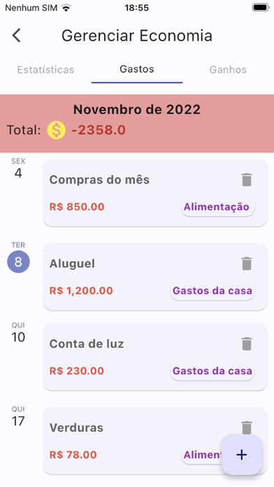 Controle de Gastos e Economia Screenshot