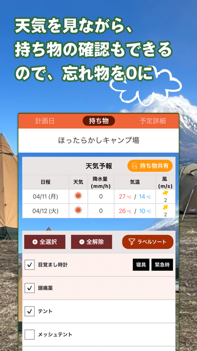 tenki.jp キャンプ天気 日本気象協会天気予報アプリのおすすめ画像6