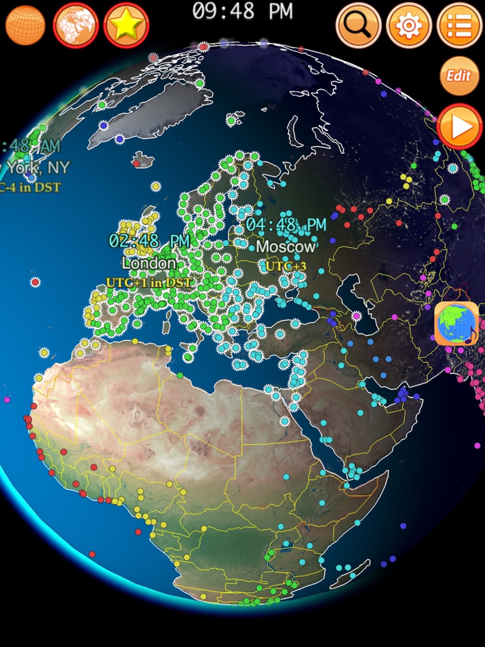 Clocks of Cities on Terra