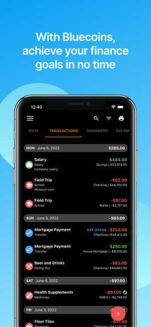 ‎Bluecoins Finance & Budget Screenshot