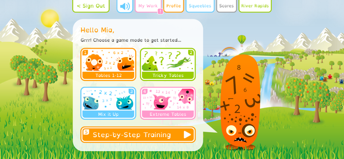 Squeebles Times Tables Connect