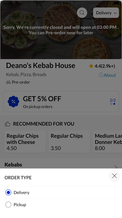 Deano's Kebab House, Screenshot