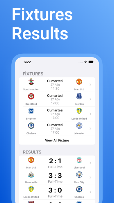 English Football Live Scores Screenshot