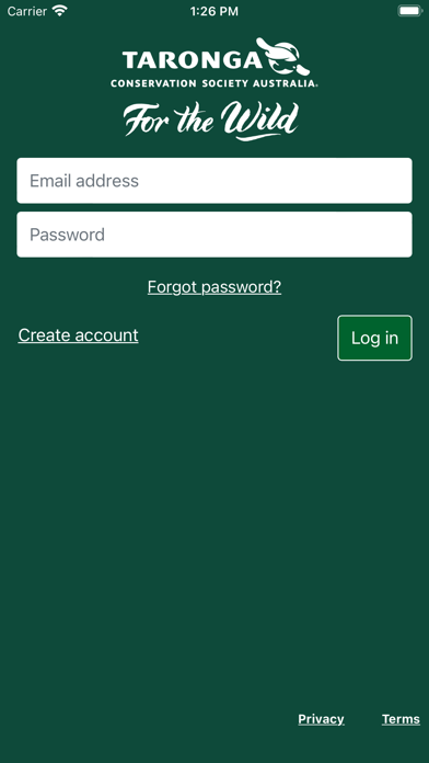 Taronga Cashless Card Screenshot