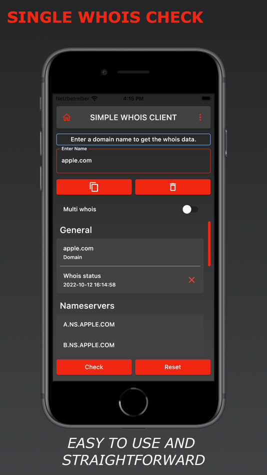 #1. Simple Whois Client (macOS) 由: Daniel Linsenmeier