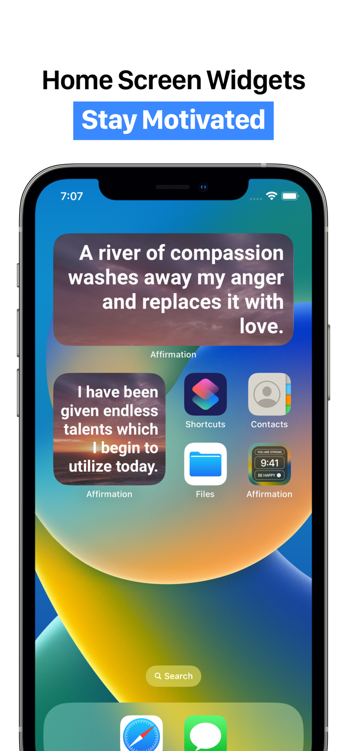 Affirmations Widget - I AM