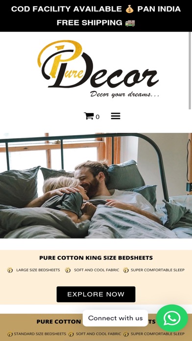 Pure Decor Bedsheets Screenshot