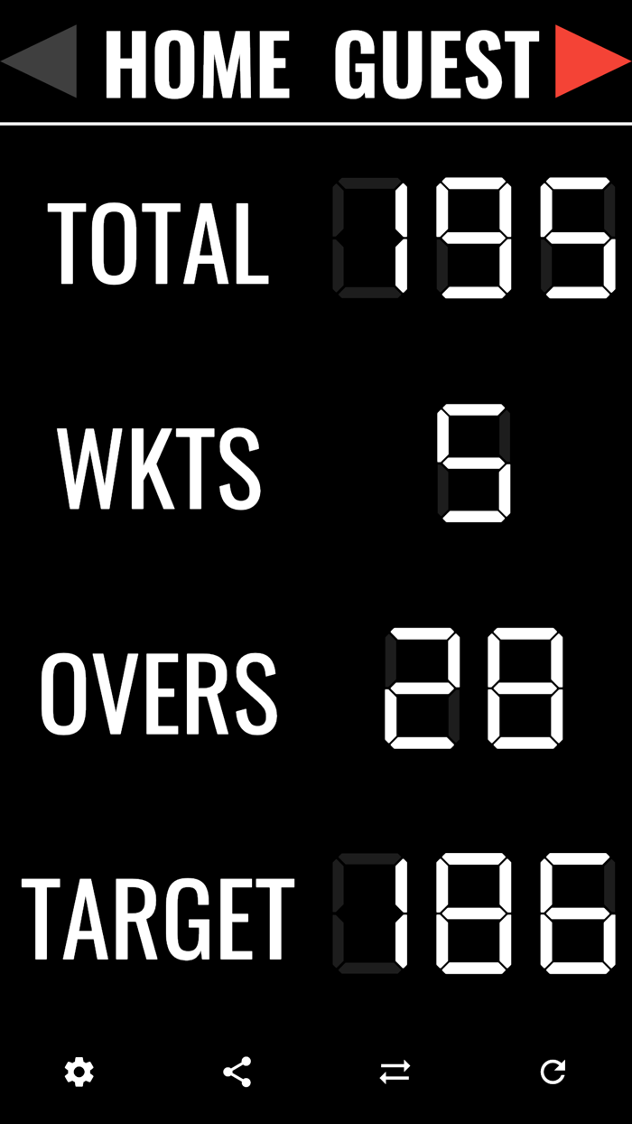 Simple Cricket Scoreboard