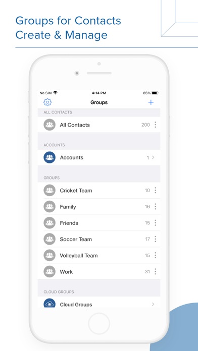 Contacts Groups - Email & text Screenshot