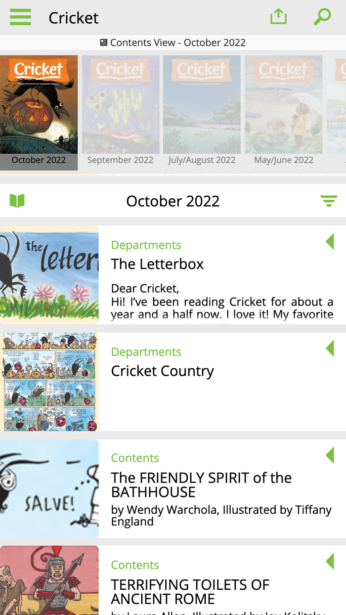 Cricket Mag Literature and Art