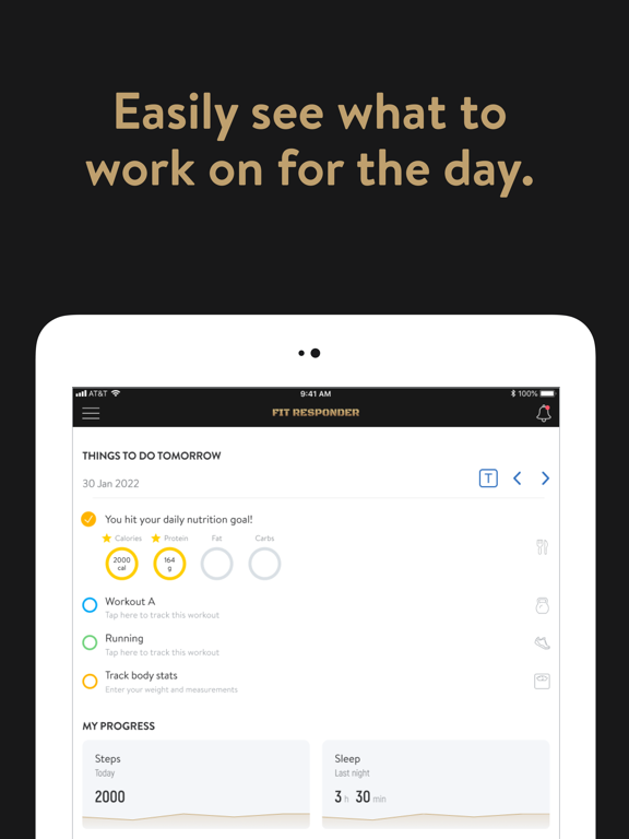 Fit Responder iPad screenshot 2 - Health & Fitness app