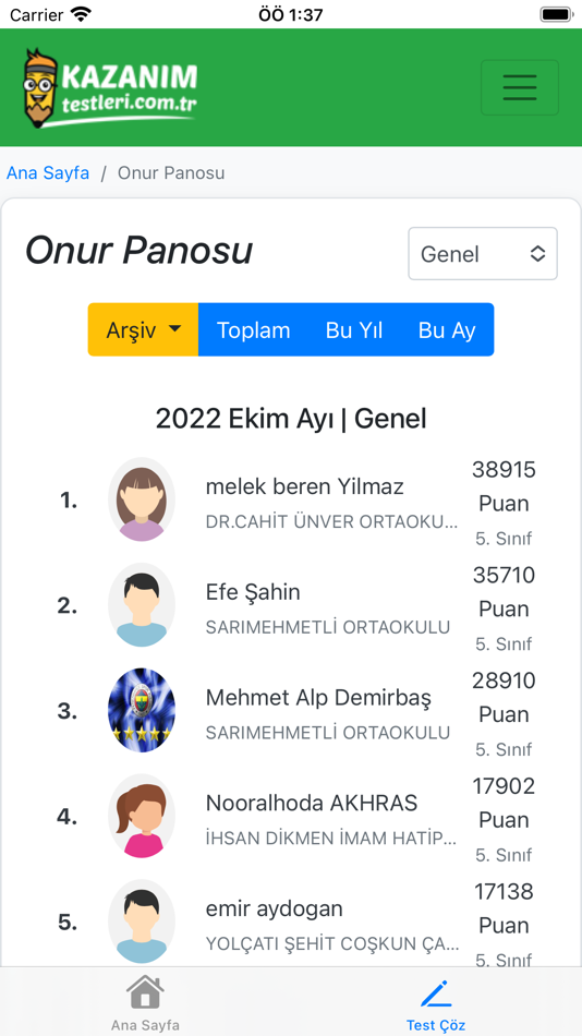 #7. Test Çöz Kazanım Testleri (iOS) Podle: AKTASOFT YAZILIM LIMITED SIRKETI