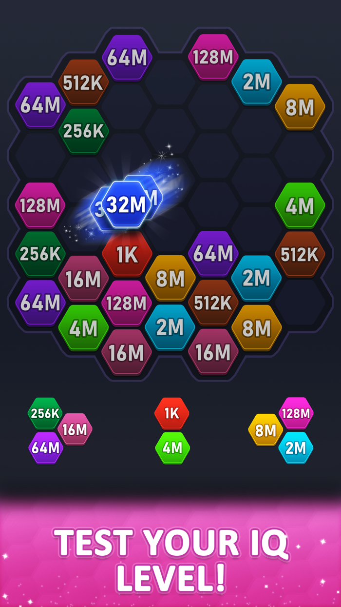 Hexa Number 2048 puzzle game