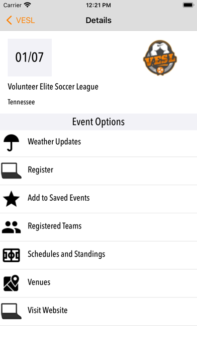 Volunteer Elite Soccer League Screenshot