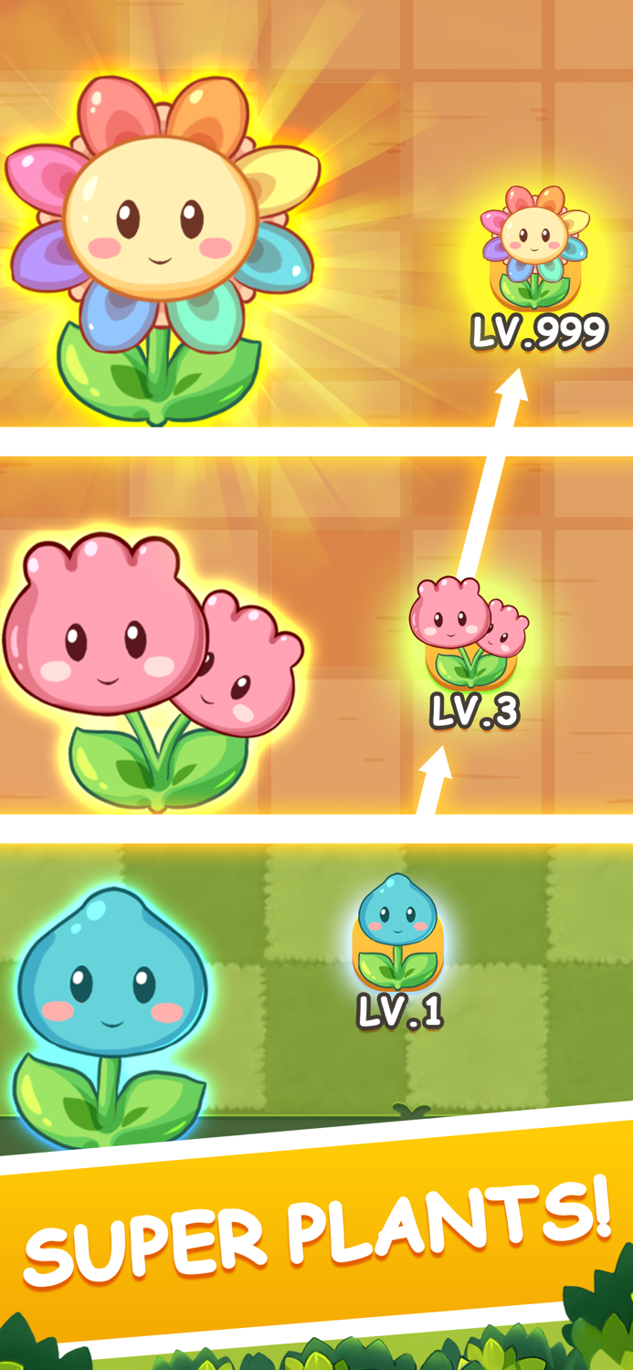 Merge Flowers Against Zombies
