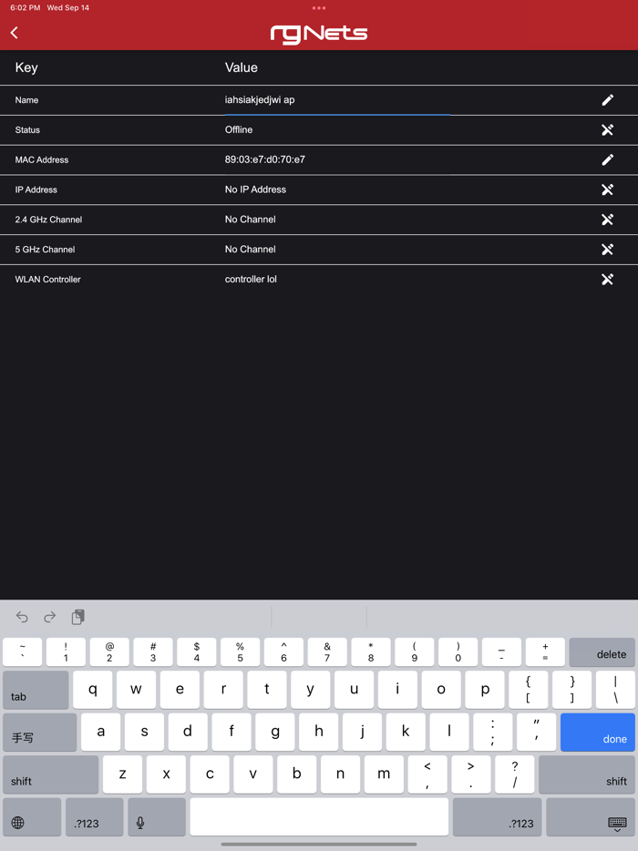 rXg Access Point Monitor
