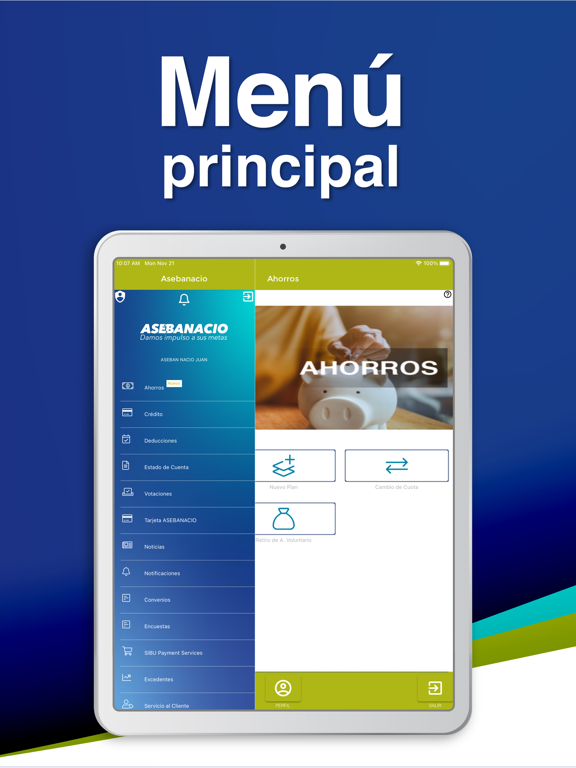 ASEBANACIO iPad screenshot