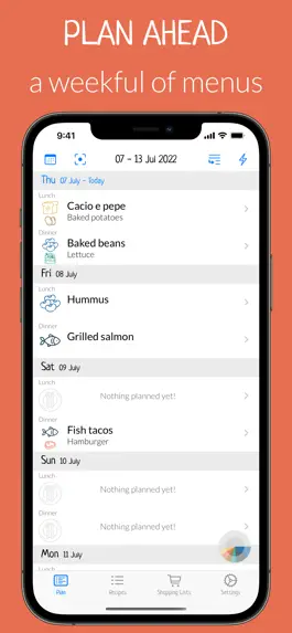 Game screenshot Menu Planner - Meal Plan mod apk