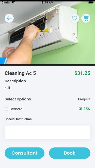 Cleaning Service App Screenshot