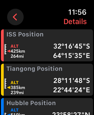 Captura de pantalla 3D de l'ISS Real-Time Tracker