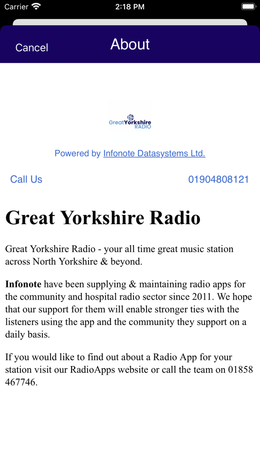 Great Yorkshire Radio - 2.66 - (iOS)