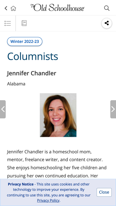 The Old Schoolhouse Magazine Screenshot